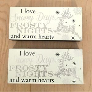 ❄️Holiday Wood Sign “I love ❄️ Days, ⛄️and warm❤️”